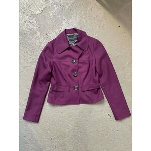 Banana Republic Purple Wool Blend Jacket Wmns Sze 0